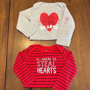Valentine's Day 12M Onesies